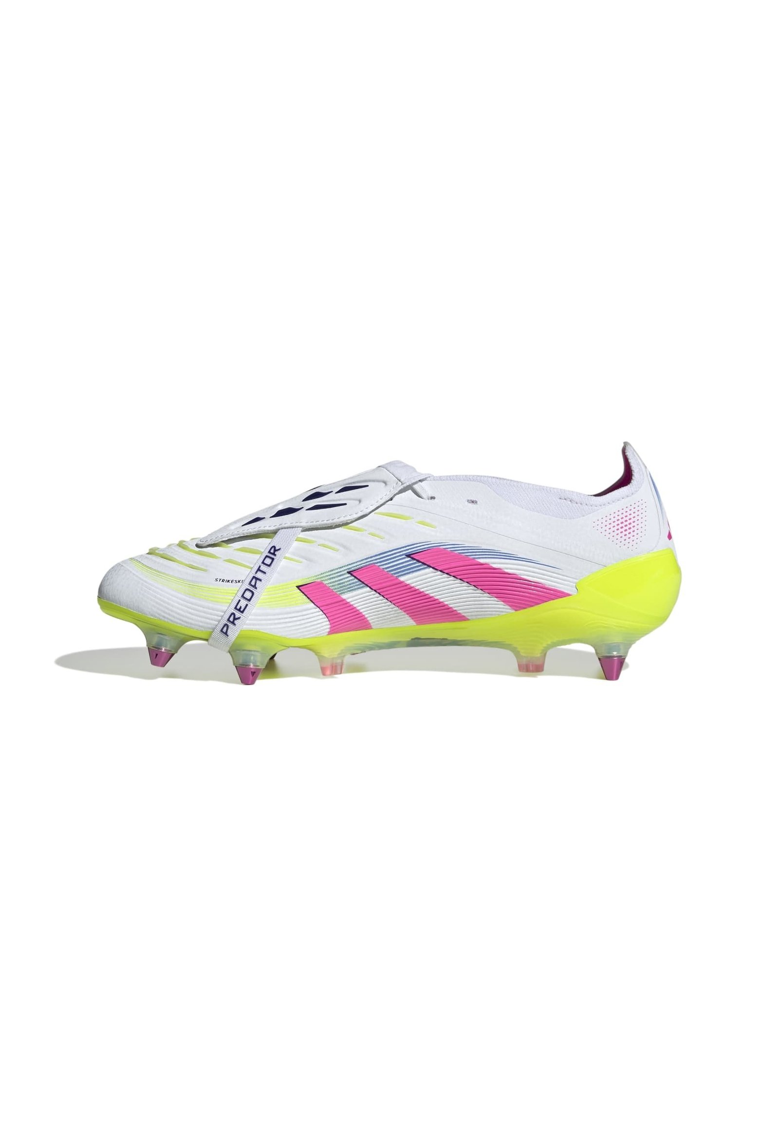 PREDATOR ELITE FOLD-OVER TONGUE SOFT GROUND - Chaussures de football pour terrain gras - cloud white   lucid pink   lucid lemon - cloud white   lucid pink   lucid lemon