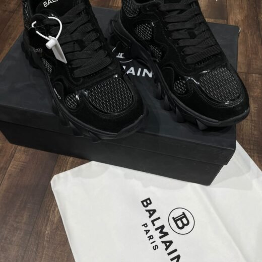 Balmain BASKETS À LOGO COMBO B-EAST NOIRES