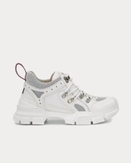 Baskets basses blanches en cuir Gucci Flashtrek