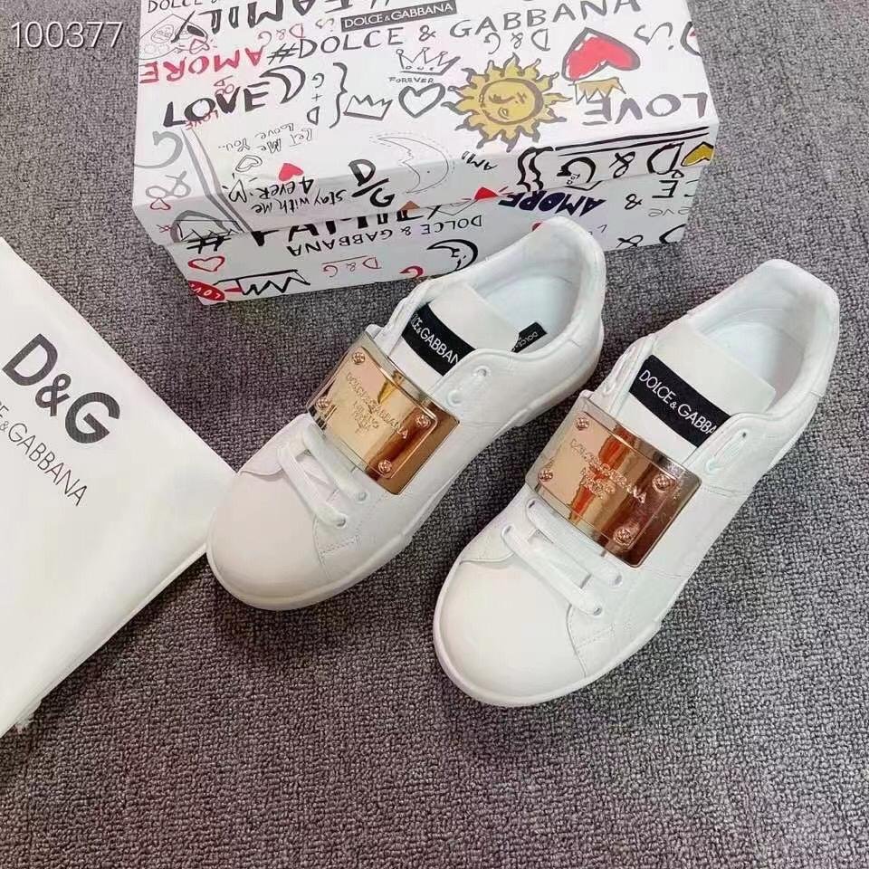 Dolce & Gabbana | Baskets chaussettes en cuir à logo