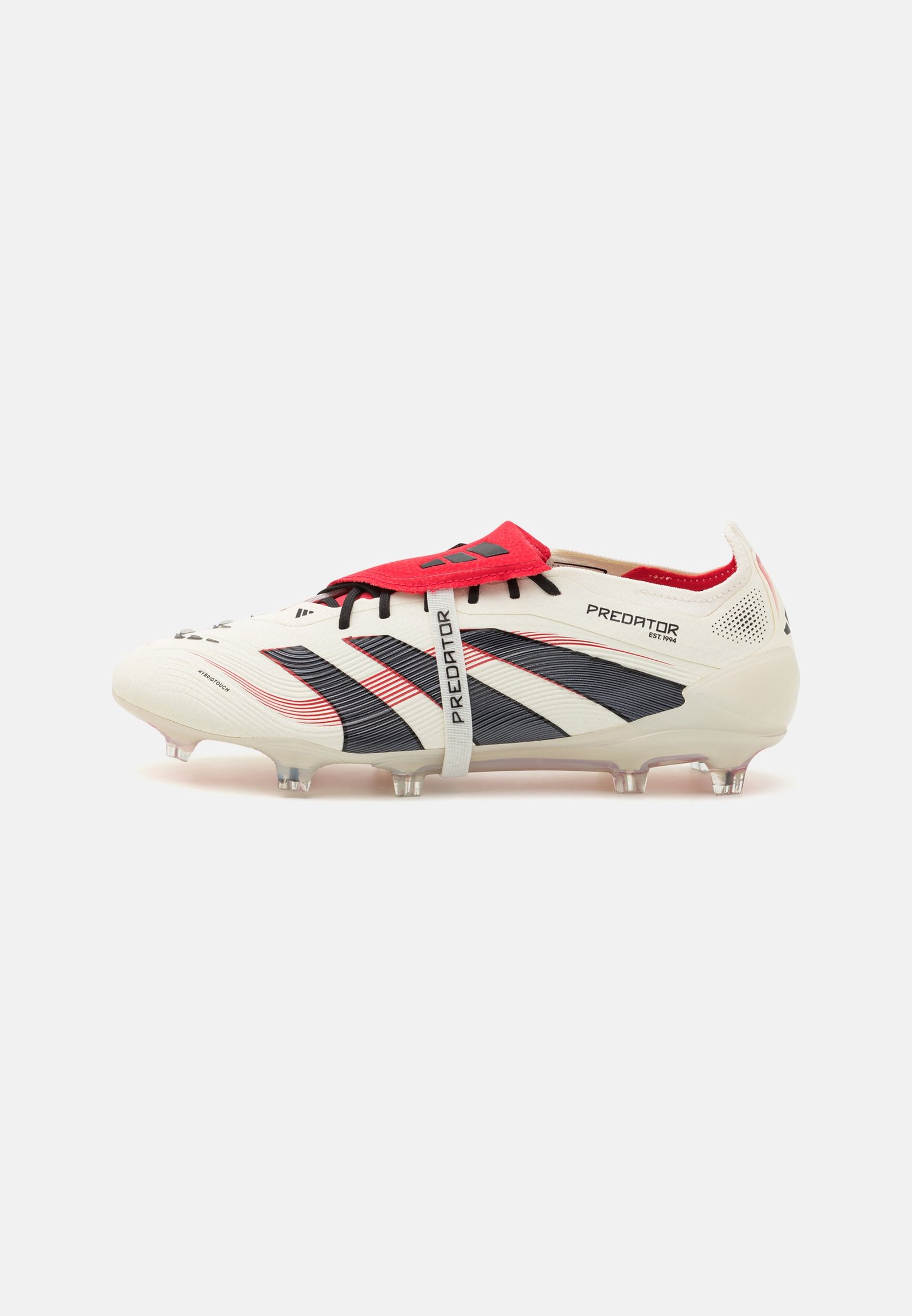 PREDATOR ELITE FOLD-OVER TONGUE FIRM GROUND - Chaussures de football pour terrain sec - off white/core black/pure ruby