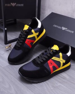 ARM*NI EXCH*NGE || Chaussures à lacets à empiècements texturés