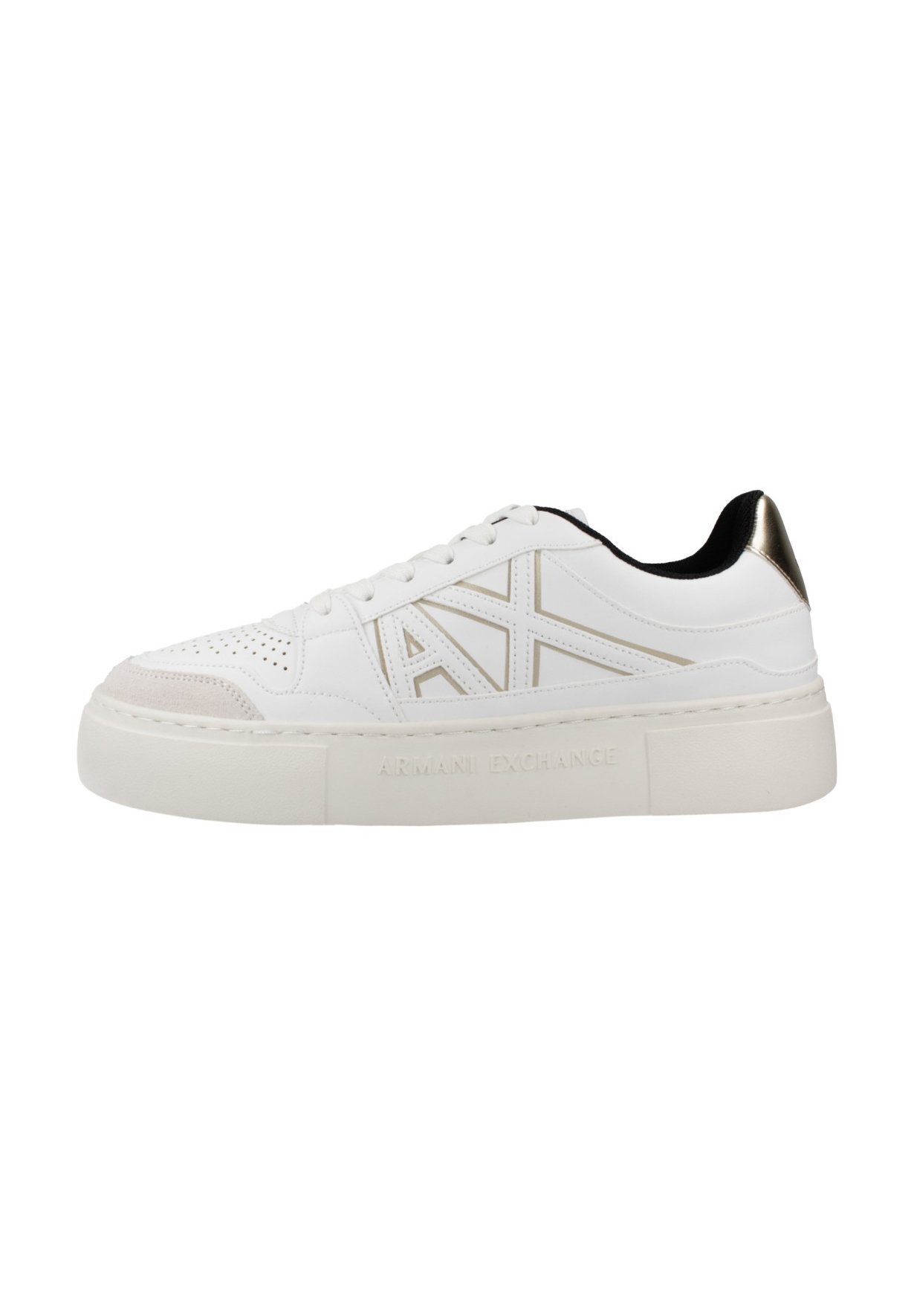 LACE UP SNEAKER - Baskets basses - op white pale gold - op white pale gold