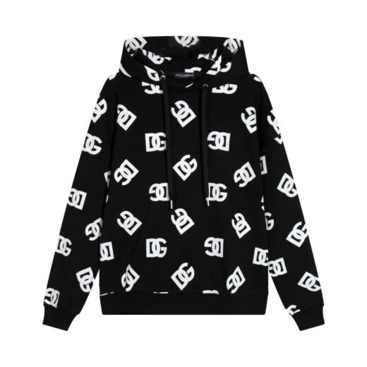 Dolce & Gabbana Sweat à capuche avec cordon de serrage et logo imprimé