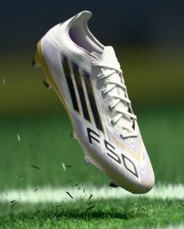 F50 PRO FG - Chaussures de football pour terrain sec - cloud white   core black   gold metallic - cloud white   core black   gold metallic