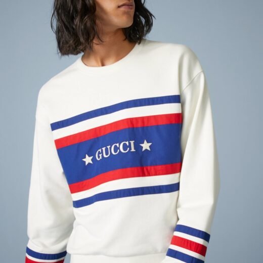Gucci Sweat-shirt en jersey de coton avec broderie
