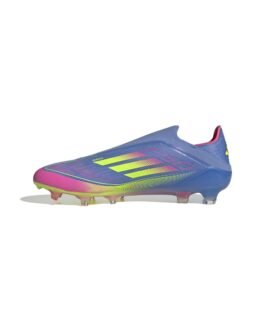 F50 ELITE LACELESS FIRM GROUND - Chaussures de football pour terrain sec - blue fusion   lucid lemon   lucid pink - blue fusion   lucid lemon   lucid pink