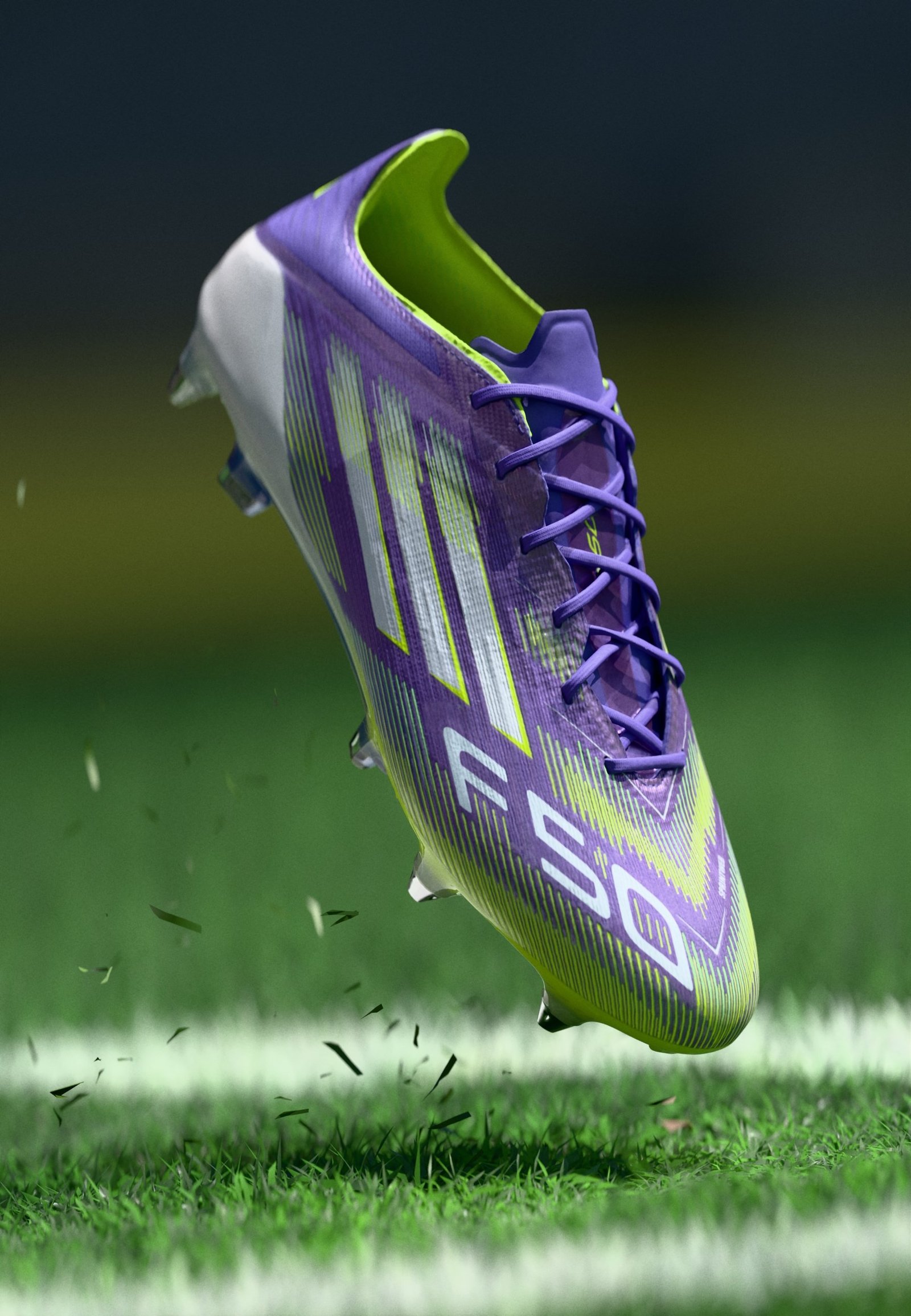 F50 ELITE SG - Chaussures de football pour terrain gras - purple rush/footwear white/lucid lemon