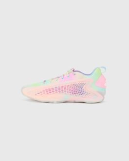 ANTHONY EDWARDS 1 LOW - Chaussures de basket - white/acid orange/bliss pink