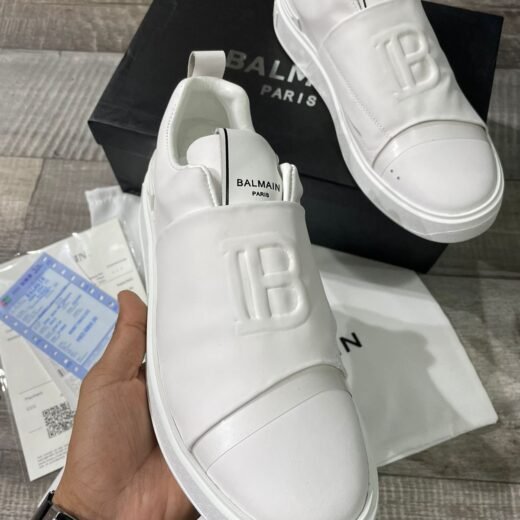 Balmain BASKETS EN CUIR B-COURT