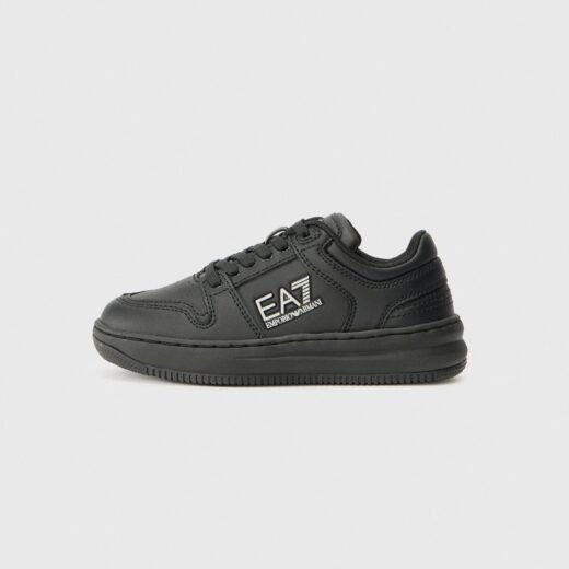 EA7 Emporio Armani UNISEX - Baskets basses - black/silver-coloured