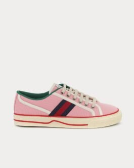 Baskets basses Gucci Tennis 1977 en toile Wild Rose
