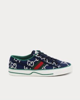 Baskets basses Gucci Tennis 1977 en toile bleu encre