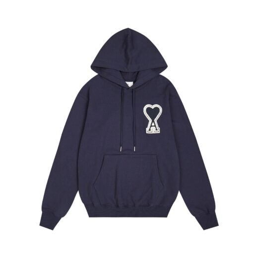AMI Paris Sweats à capuche manches longues en laine avec logo Heart