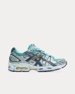 AsicsGEL-Nimbus 9 Checked Turquoise / Silver Low Top Sneakers