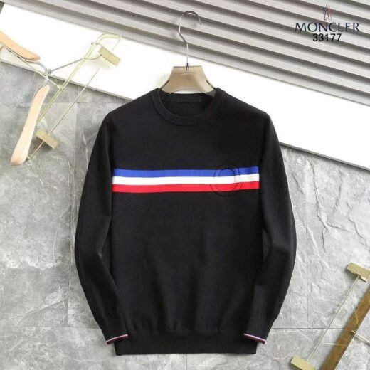 Moncler Pull ras du cou à rayures multicolores