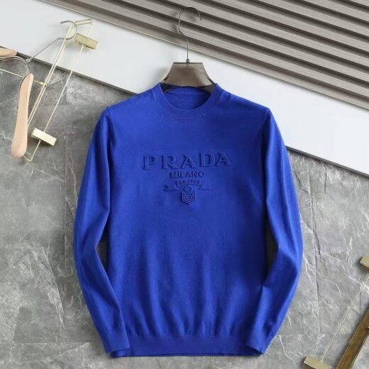 Prada Pull ras du cou avec logo en silicone Milano