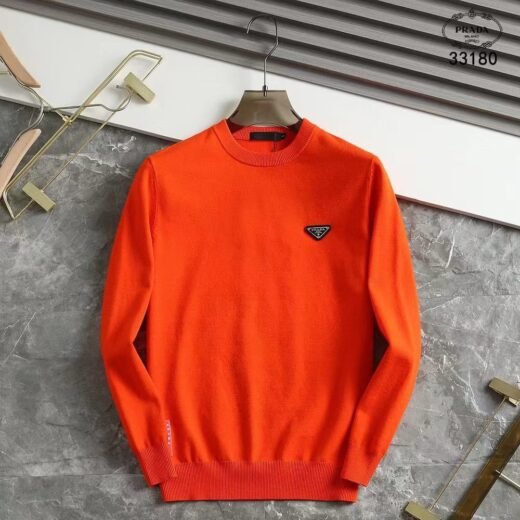 Prada Pull ras du cou à logo triangulaire