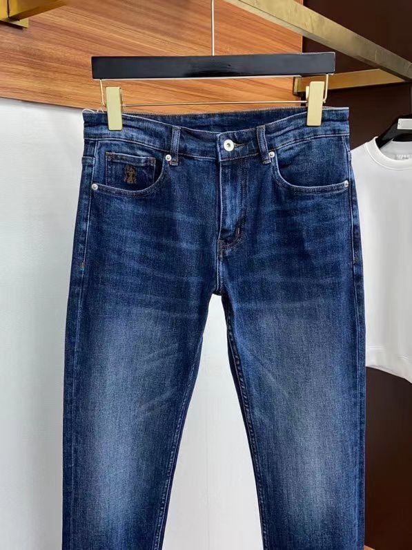 BRUNELLO CUCINELLI || Jean slim à patch logo