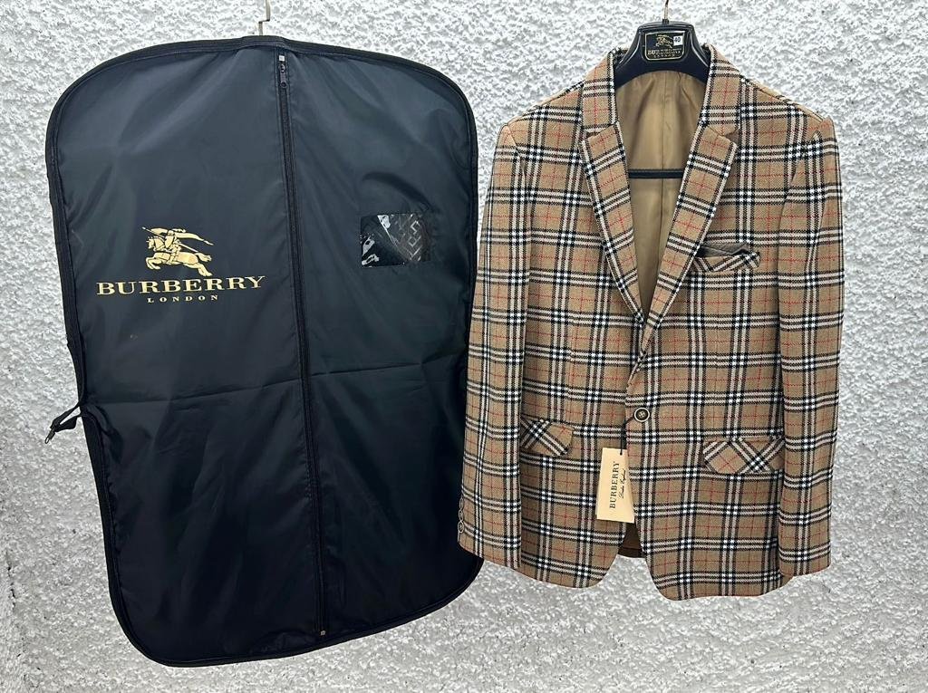 Blazer Burberry à carreaux pour homme, de haute qualité