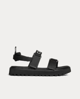 Sandales noires à brides Billie Celine Jacquard