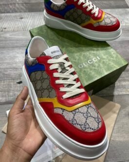 GUCCI || BASKETS CHUNKY B GG - ROUGES