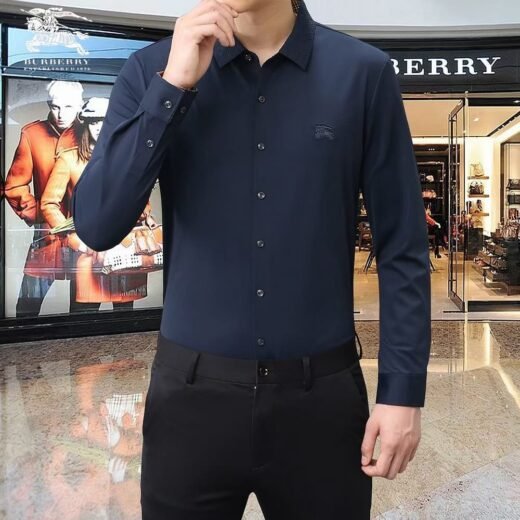 Burberry Chemise ajustée en jersey de coton mélangé structuré