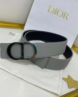CHRISTIAN DIOR || Ceinture réversible en cuir de veau grainé pour homme