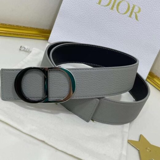 Dior Ceinture réversible en cuir de veau grainé pour homme