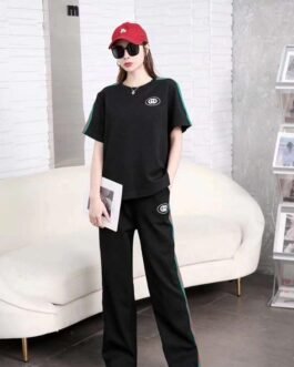 Ensemble de survêtements à rayures colorées pour femmes