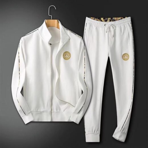 Versace Survêtement rayé à manches contrastées et logo Medusa