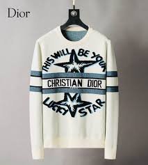 Dior Pull de créateur de luxe imprimé doré