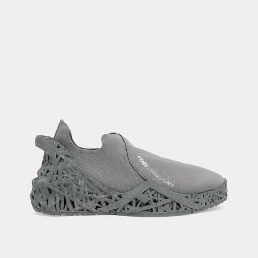 Fendi Baskets à enfiler x Kengo Kuma Flow en maille grise – 35