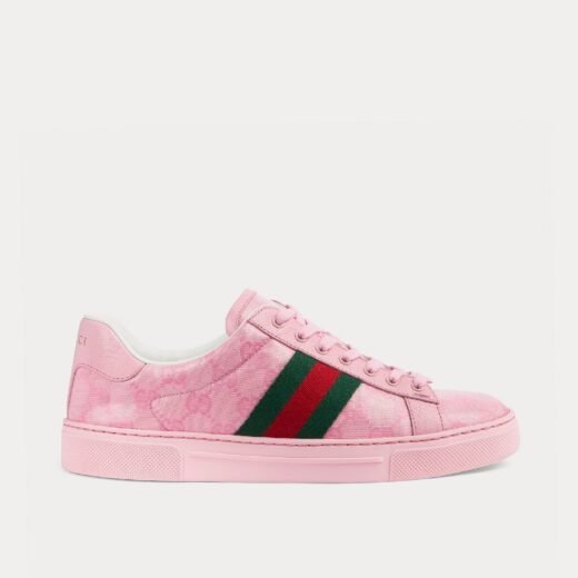 Gucci Baskets basses Ace GG Crystal Canvas roses – 35