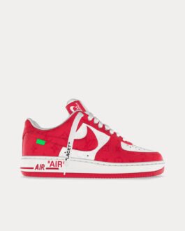 Baskets basses « Air Force 1 » de Virgil Abloh blanches et rouges comètes