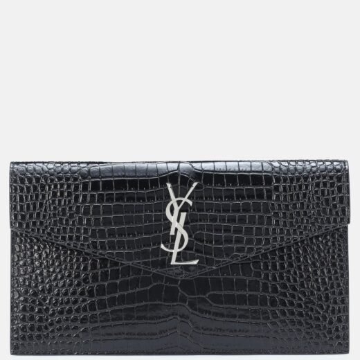 Saint Laurent Pochette Uptown en cuir embossé