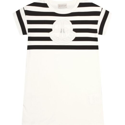Moncler Robe en coton stretch à rayures