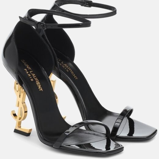 Saint Laurent Sandales Opyum 110 en cuir verni