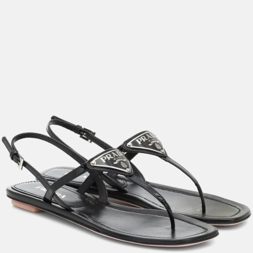 Prada Sandales en cuir verni