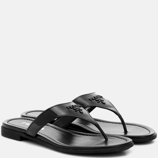 Prada Tongs en cuir verni