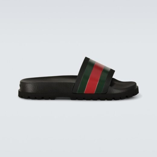 Gucci Sandales à enfiler à rayures Web