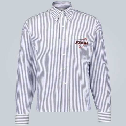 Prada Chemise rayée à logo