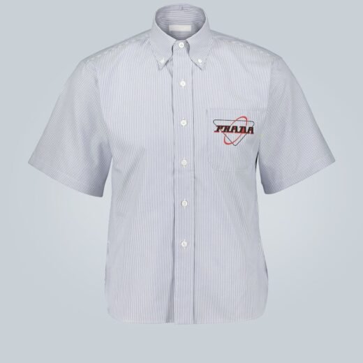 Prada Chemise rayée à logo