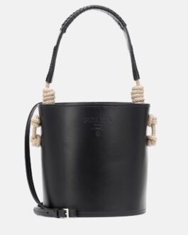 Sac seau Tambour en cuir