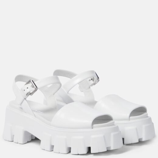 Prada Sandales à plateforme en cuir