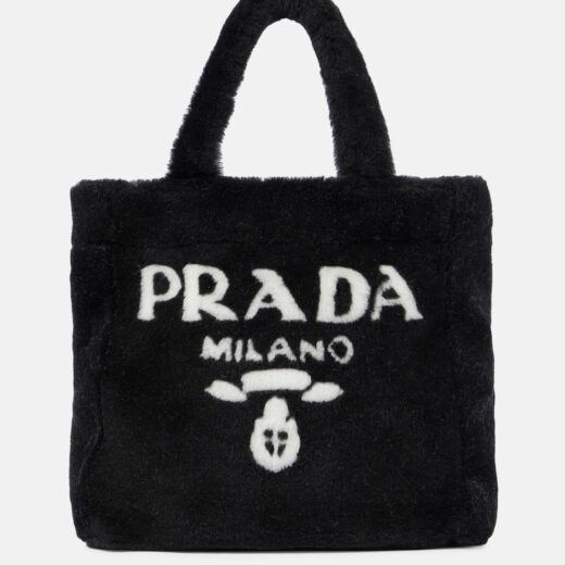 Prada Cabas Intarsia Medium en shearling
