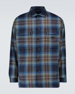 Surchemise matelassée à carreaux en laine