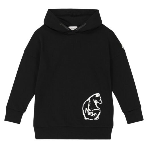 Moncler Robe sweat-shirt à capuche en coton