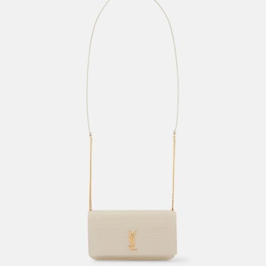 Saint Laurent Pochette pour téléphone Cassandre en cuir