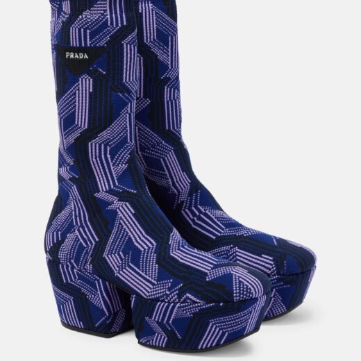 Prada Bottines à plateau en jacquard
